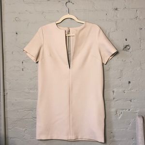 Deep v neck shift dress